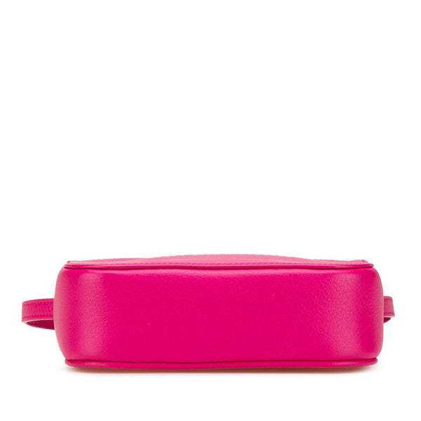 バレンシアガ エブリディ 斜め掛け ショルダーバッグ カメラバッグ 552372 ピンク レザー レディース BALENCIAGA 【中古】