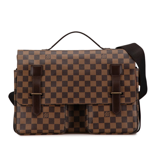 ルイ ヴィトン ダミエ ブロードウェイ ハンドバッグ ショルダーバッグ N42270 ブラウン PVC レザー レディース LOUIS VUITTON 【中古】