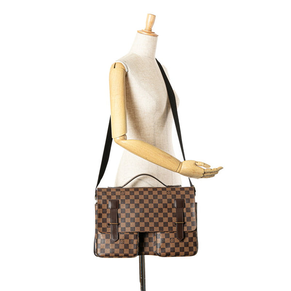 ルイ ヴィトン ダミエ ブロードウェイ ハンドバッグ ショルダーバッグ N42270 ブラウン PVC レザー レディース LOUIS VUITTON 【中古】