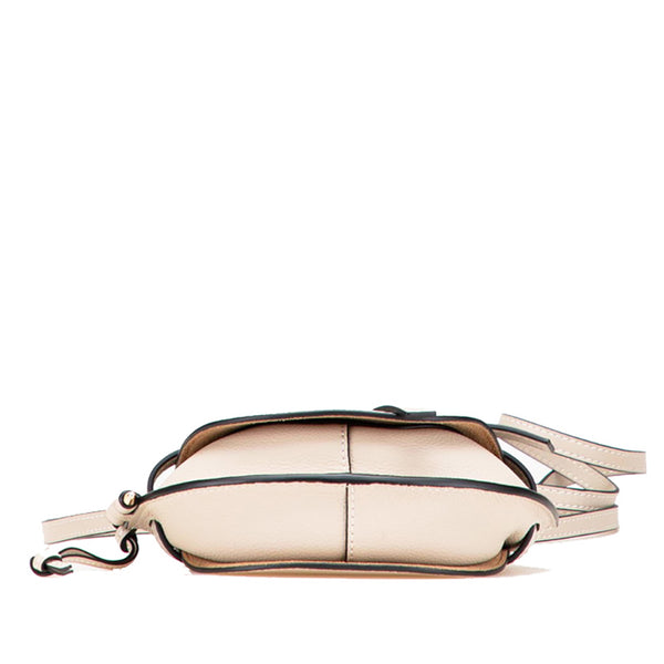 ロエベ アナグラム ゲートバッグ ミニ 斜め掛け ショルダーバッグ グレージュ ベージュ レザー レディース LOEWE 【中古】