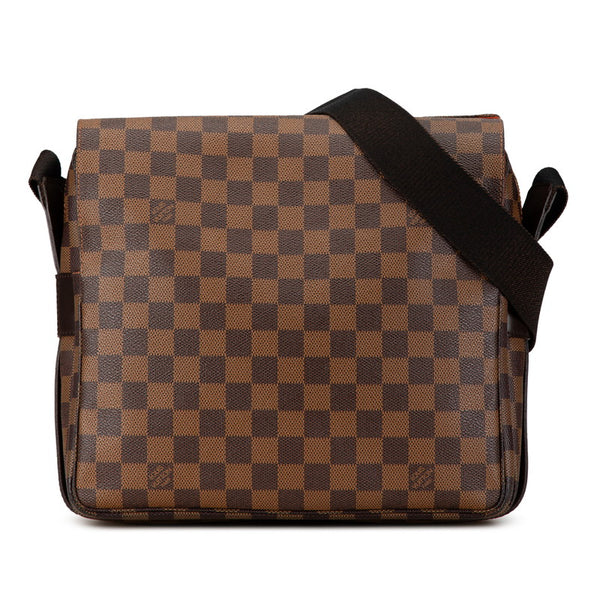 ルイ ヴィトン ダミエ ナヴィグリオ 斜め掛け ショルダーバッグ N45255 ブラウン PVC レザー レディース LOUIS VUITTON 【中古】