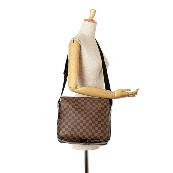 ルイ ヴィトン ダミエ ナヴィグリオ 斜め掛け ショルダーバッグ N45255 ブラウン PVC レザー レディース LOUIS VUITTON 【中古】