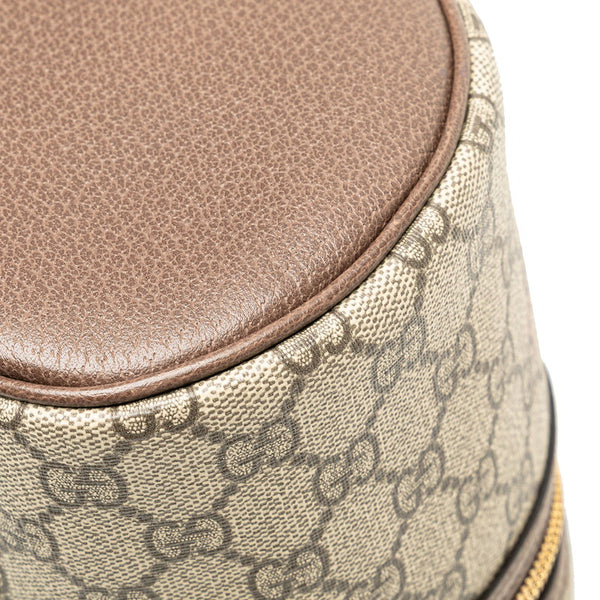 グッチ GGスプリーム オフィディア ミラー付き バニティバッグ ハンドバッグ 611001 ベージュ マルチカラー PVC レザー レディース GUCCI 【中古】