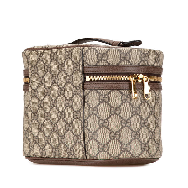 グッチ GGスプリーム オフィディア ミラー付き バニティバッグ ハンドバッグ 611001 ベージュ マルチカラー PVC レザー レディース GUCCI 【中古】