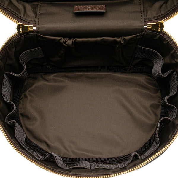 グッチ GGスプリーム オフィディア ミラー付き バニティバッグ ハンドバッグ 611001 ベージュ マルチカラー PVC レザー レディース GUCCI 【中古】