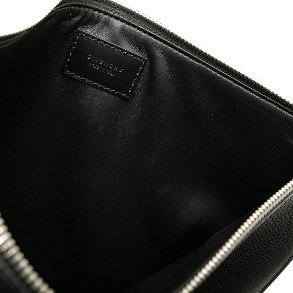 ジバンシー サメ シャーク プリント クラッチバッグ セカンドバッグ ブラック レザー メンズ Givenchy 【中古】