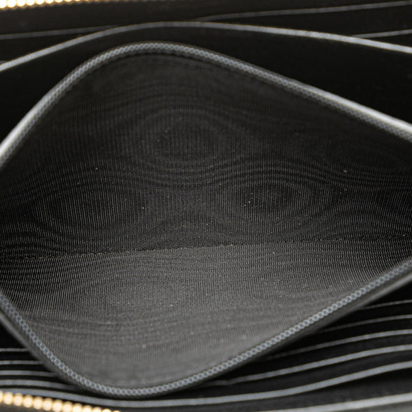 サンローラン YSLロゴ ラウンドファスナー 長財布 ブラック レザー メンズ SAINT LAURENT 【中古】