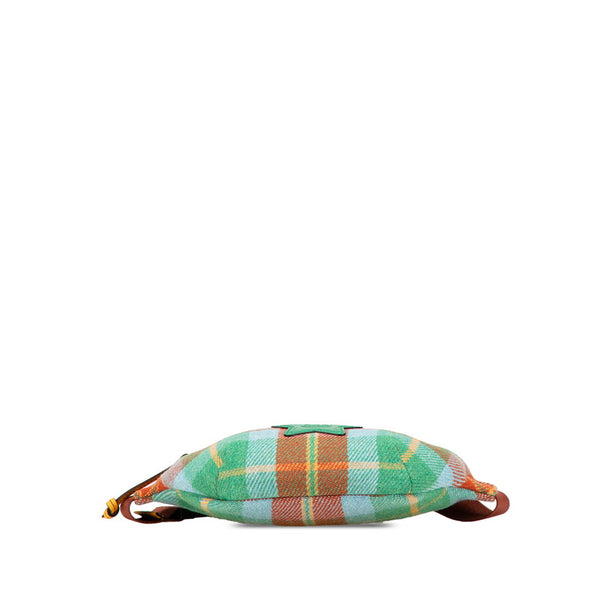 グッチ チルドレン チェック スター ウエストバッグ 502095 グリーン マルチカラー キャンバス レザー レディース GUCCI 【中古】