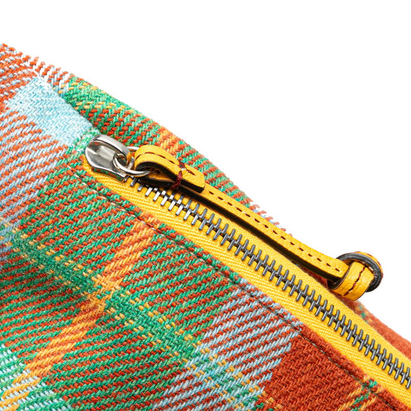 グッチ チルドレン チェック スター ウエストバッグ 502095 グリーン マルチカラー キャンバス レザー レディース GUCCI 【中古】