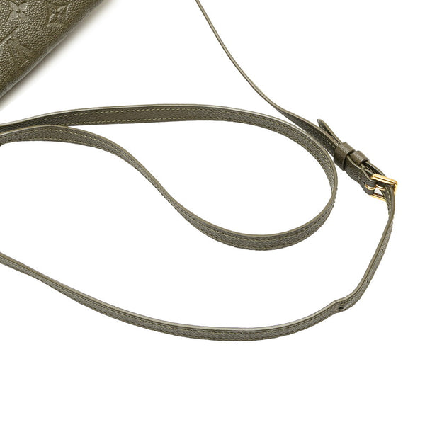 ルイ ヴィトン モノグラム アンプラント ジュノ ショルダーバッグ M43146 カーキグリーン ピンク レザー レディース LOUIS VUITTON 【中古】