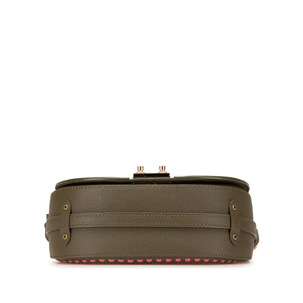 ルイ ヴィトン モノグラム アンプラント ジュノ ショルダーバッグ M43146 カーキグリーン ピンク レザー レディース LOUIS VUITTON 【中古】