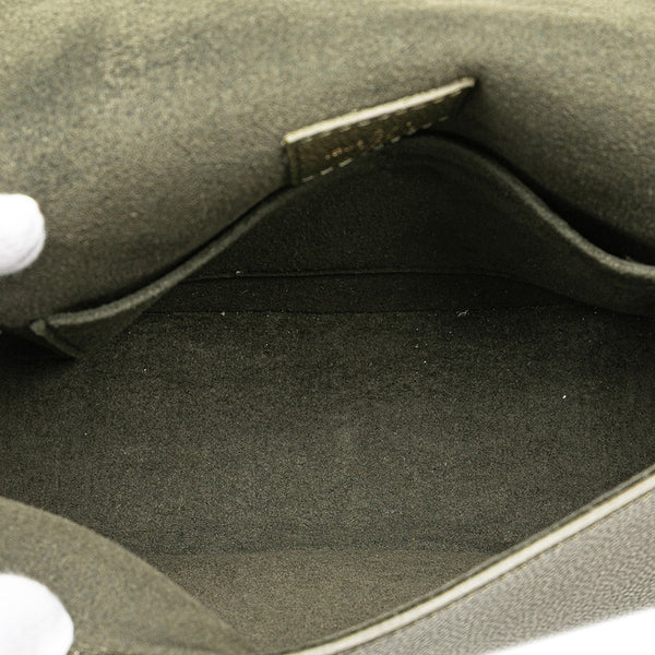 ルイ ヴィトン モノグラム アンプラント ジュノ ショルダーバッグ M43146 カーキグリーン ピンク レザー レディース LOUIS VUITTON 【中古】