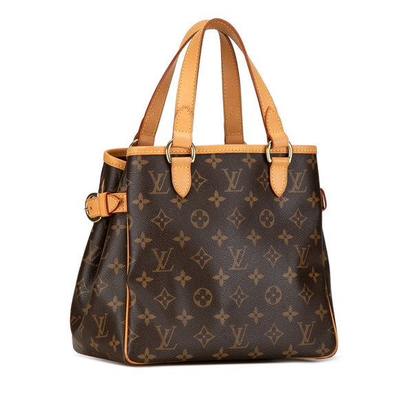 ルイ ヴィトン モノグラム バティニョール ハンドバッグ トートバッグ M51156 ブラウン PVC レザー レディース LOUIS VUITTON 【中古】