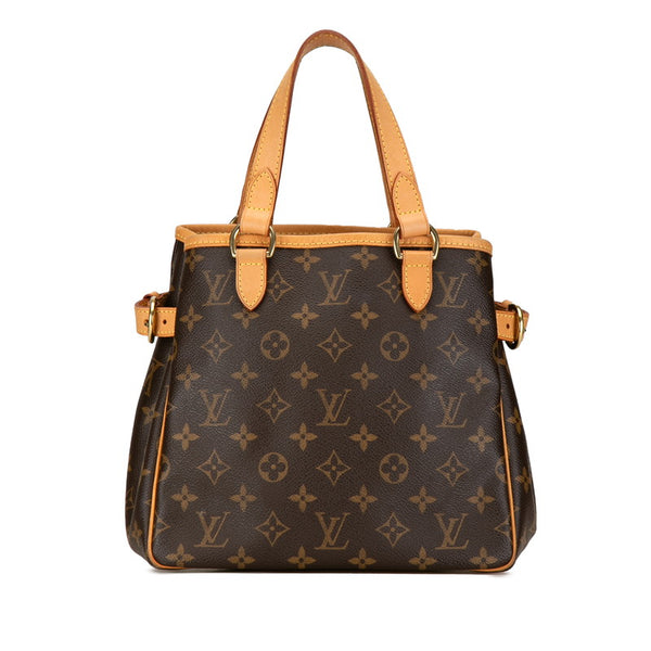 ルイ ヴィトン モノグラム バティニョール ハンドバッグ トートバッグ M51156 ブラウン PVC レザー レディース LOUIS VUITTON 【中古】