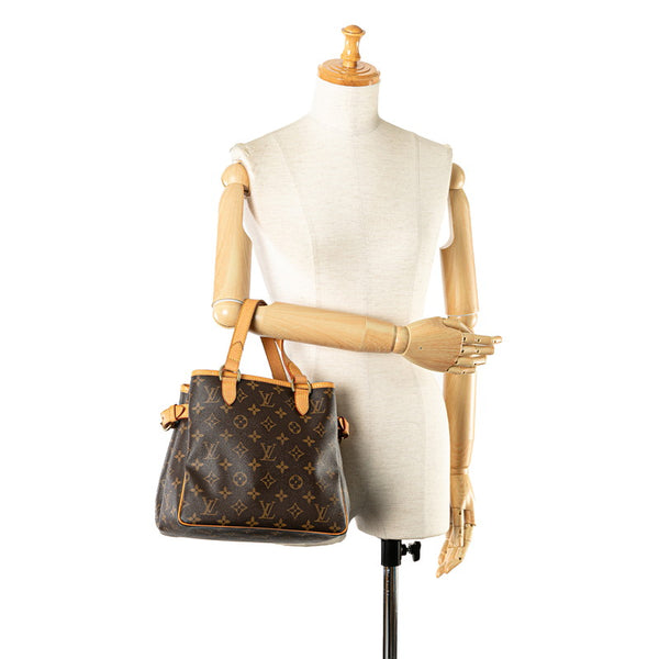 ルイ ヴィトン モノグラム バティニョール ハンドバッグ トートバッグ M51156 ブラウン PVC レザー レディース LOUIS VUITTON 【中古】