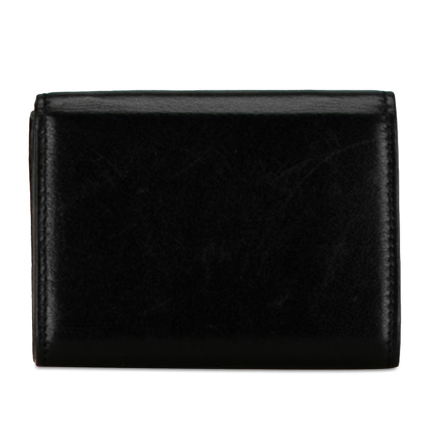 サンローラン 三つ折り財布 462366 ブラック レザー レディース SAINT LAURENT 【中古】