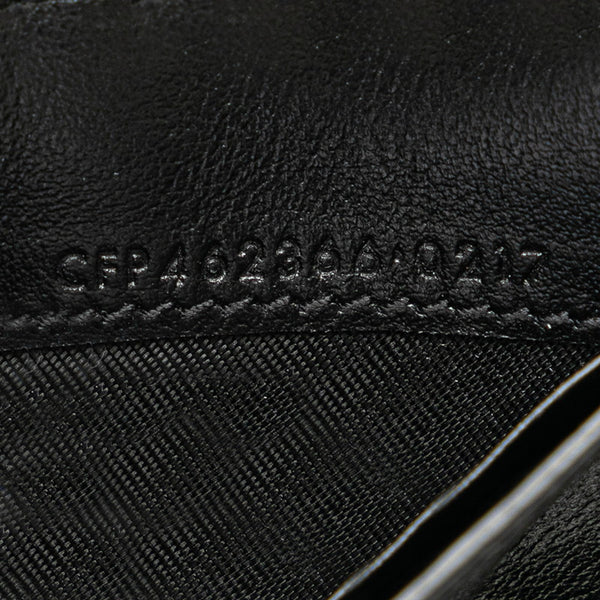 サンローラン 三つ折り財布 462366 ブラック レザー レディース SAINT LAURENT 【中古】