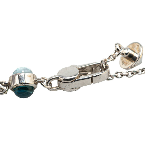 グッチ ハート スタッズ ラインストーン ネックレス シルバー メタル レディース GUCCI 【中古】