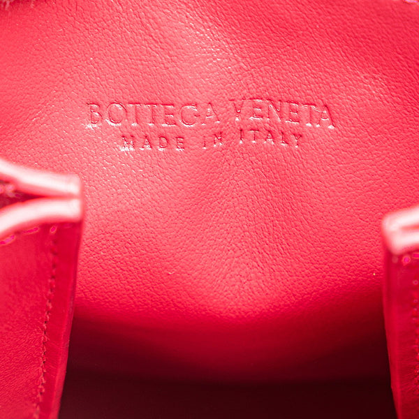 ボッテガヴェネタ イントレチャート ショルダーバッグ ピンク レザー レディース BOTTEGAVENETA 【中古】