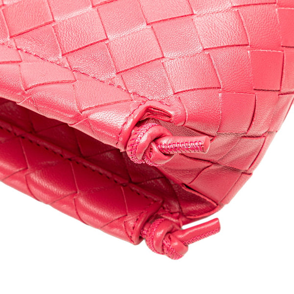 ボッテガヴェネタ イントレチャート ショルダーバッグ ピンク レザー レディース BOTTEGAVENETA 【中古】