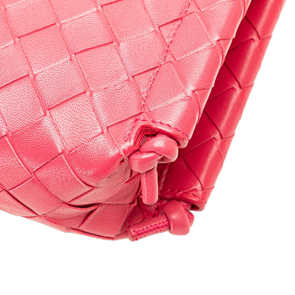 ボッテガヴェネタ イントレチャート ショルダーバッグ ピンク レザー レディース BOTTEGAVENETA 【中古】