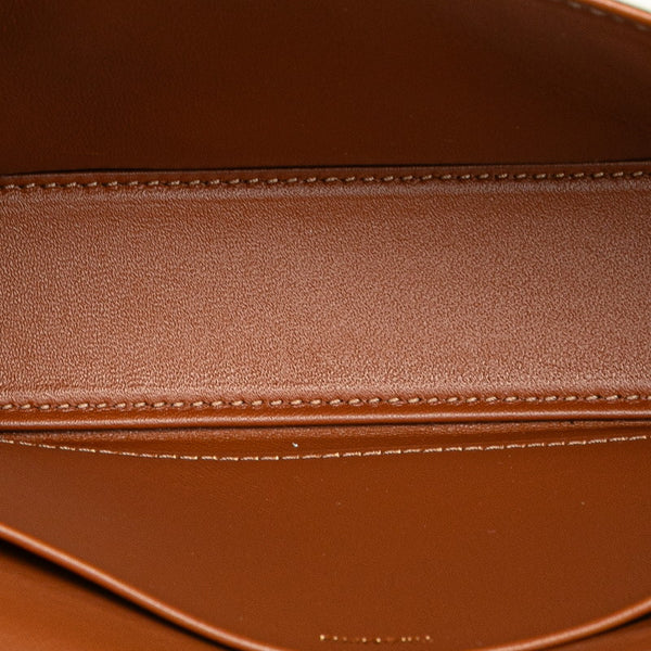 セリーヌ トリオンフ ショルダーバッグ ホワイト ブラウン PVC レザー レディース CELINE 【中古】