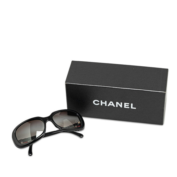 シャネル ココマーク リボンモチーフ サングラス 5170-A c.1231/8G ブラック レッド プラスチック レディース CHANEL 【中古】