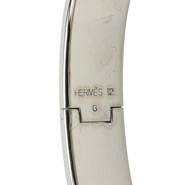 エルメス クリックH PM バングル シルバー オレンジ メタル レディース HERMES 【中古】