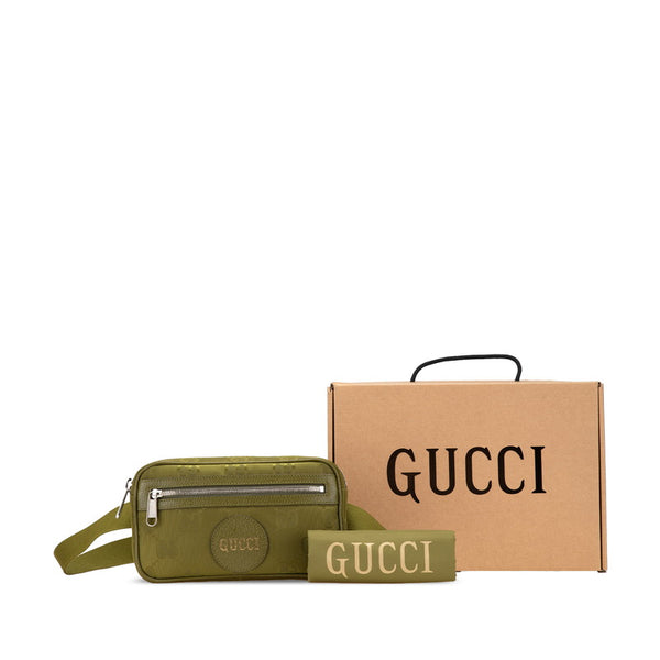 グッチ GGナイロン オフ ザ グリッド ウエストバッグ ボディバッグ 631341 カーキ グリーン ナイロン レザー メンズ GUCCI 【中古】