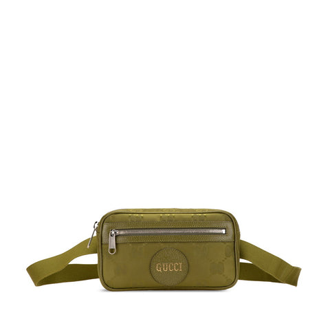 グッチ GGナイロン オフ ザ グリッド ウエストバッグ ボディバッグ 631341 カーキ グリーン ナイロン レザー メンズ GUCCI 【中古】