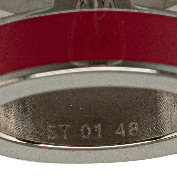 エルメス ポップアッシュ ピアス シルバー ローズ ピンク メタル ラッカー レディース HERMES 【中古】