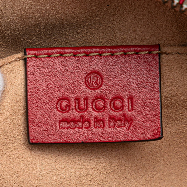 グッチ GGマーモント ボディバッグ ウエストバッグ 476434 レッド レザー レディース GUCCI 【中古】