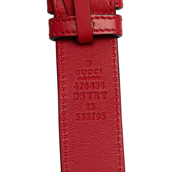 グッチ GGマーモント ボディバッグ ウエストバッグ 476434 レッド レザー レディース GUCCI 【中古】