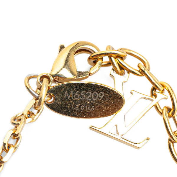 ルイ ヴィトン ブラスレ ギャンブル ブレスレット M65209 ゴールド パープル メッキ レディース LOUIS VUITTON 【中古】