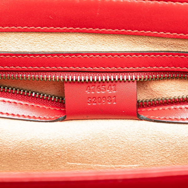 グッチ クイーンマーガレット ビー トリコロール ハンドバッグ ショルダーバッグ 2WAY 476541 ネイビー レッド マルチカラー レザー レディース GUCCI 【中古】