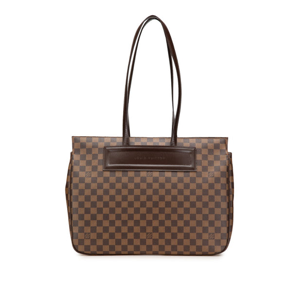 ルイ ヴィトン ダミエ パリオリGM トートバッグ ショルダーバッグ N51124 ブラウン PVC レザー レディース LOUIS VUITTON 【中古】