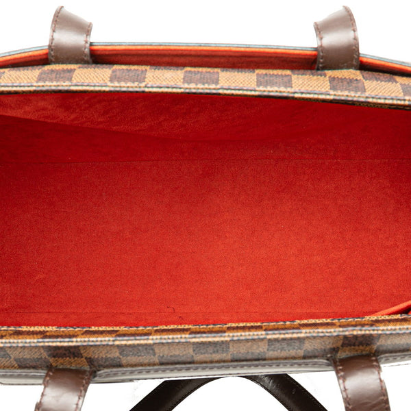 ルイ ヴィトン ダミエ パリオリGM トートバッグ ショルダーバッグ N51124 ブラウン PVC レザー レディース LOUIS VUITTON 【中古】