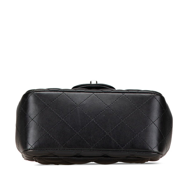 シャネル マトラッセ ココマーク ミニ チェーン ショルダーバッグ ブラック ラムスキン レディース CHANEL 【中古】