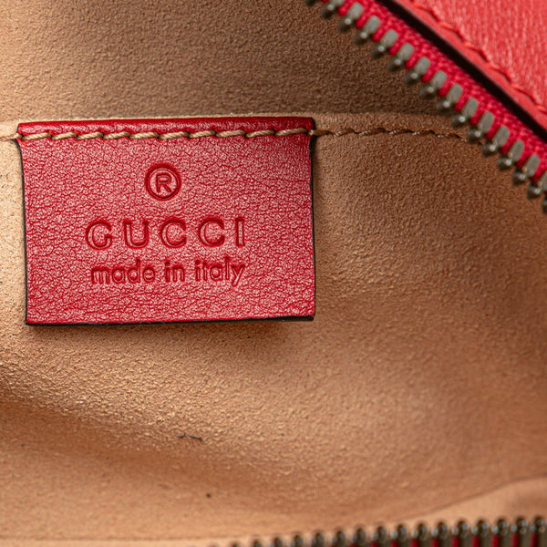 グッチ GGマーモント キルティング ウエストバッグ ボディバッグ 476434 レッド ゴールド レザー レディース GUCCI 【中古】