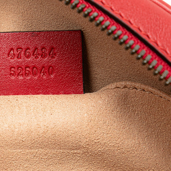 グッチ GGマーモント キルティング ウエストバッグ ボディバッグ 476434 レッド ゴールド レザー レディース GUCCI 【中古】