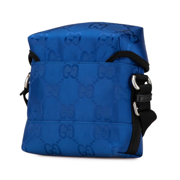 グッチ オフザグリッド GGナイロン 斜め掛け ショルダーバッグ  643858 ブルー ナイロン レディース GUCCI 【中古】