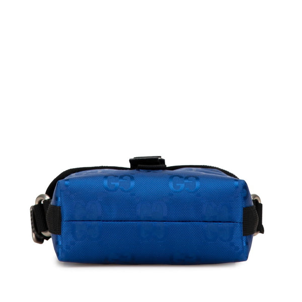 グッチ オフザグリッド GGナイロン 斜め掛け ショルダーバッグ  643858 ブルー ナイロン レディース GUCCI 【中古】