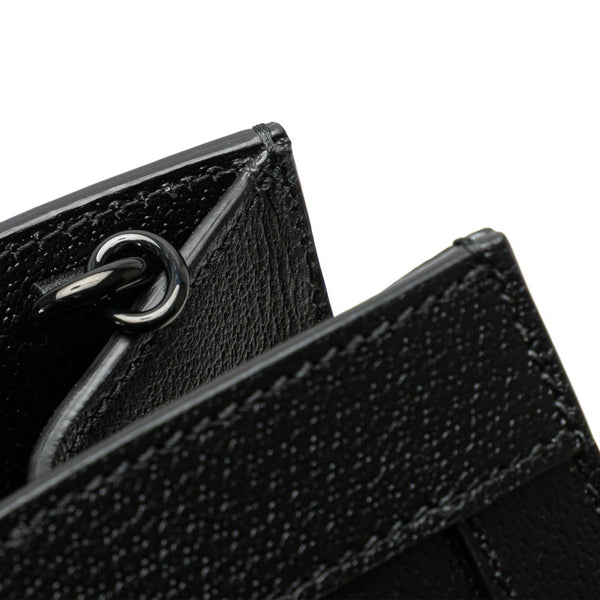 グッチ バンブー ダイアナ ラージ シェリーライン トートバッグ ショルダーバッグ 2WAY 703218 ブラック レザー レディース GUCCI 【中古】