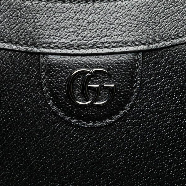 グッチ バンブー ダイアナ ラージ シェリーライン トートバッグ ショルダーバッグ 2WAY 703218 ブラック レザー レディース GUCCI 【中古】