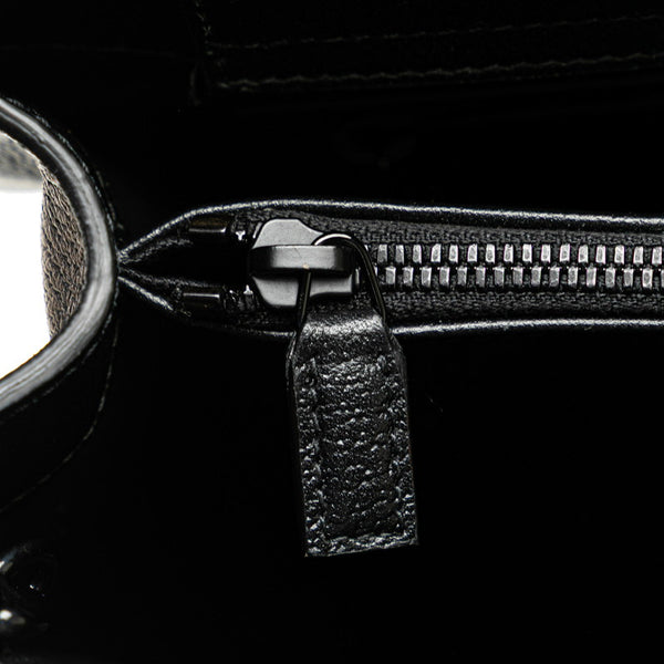 グッチ バンブー ダイアナ ラージ シェリーライン トートバッグ ショルダーバッグ 2WAY 703218 ブラック レザー レディース GUCCI 【中古】