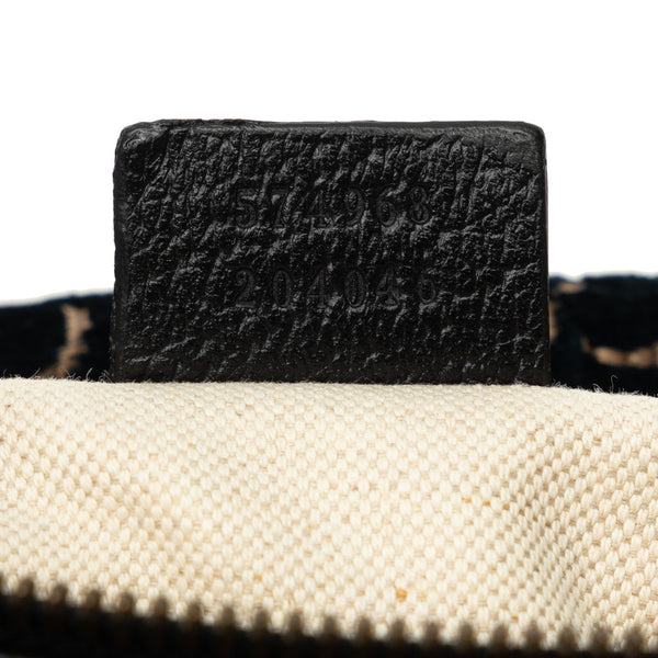 グッチ GGベルベット GGマーモント シェリーライン ボディバッグ ウエストバッグ 574968 ネイビー グリーン ベルベット レディース GUCCI 【中古】