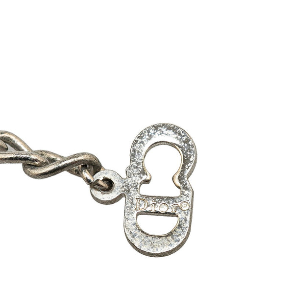 ディオール Dロゴ ラインストーン ブレスレット シルバー メタル レディース Dior 【中古】