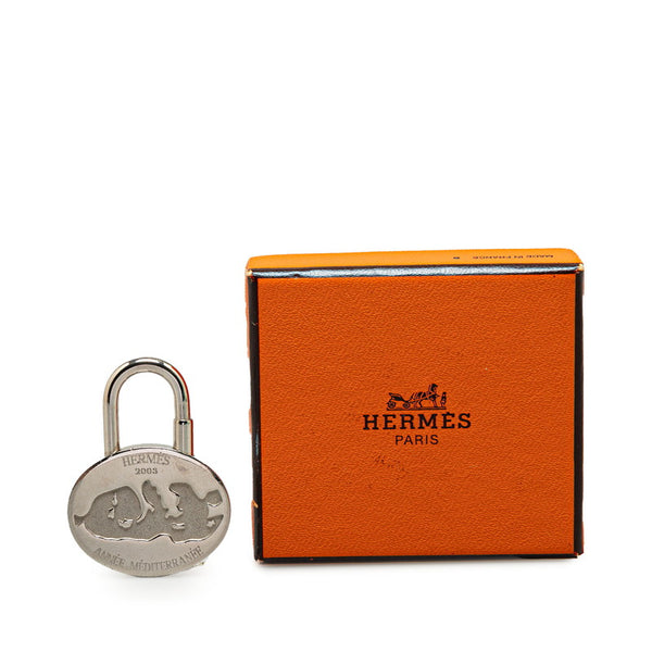 エルメス 地中海 2003年限定 カデナ パドロック 南京錠 シルバー メタル レディース HERMES 【中古】