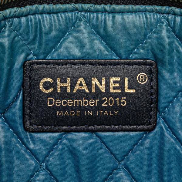 シャネル 2015 ココマーク カラーブロック クラッチバッグ マルチカラー ブラック ラムスキン レディース CHANEL 【中古】