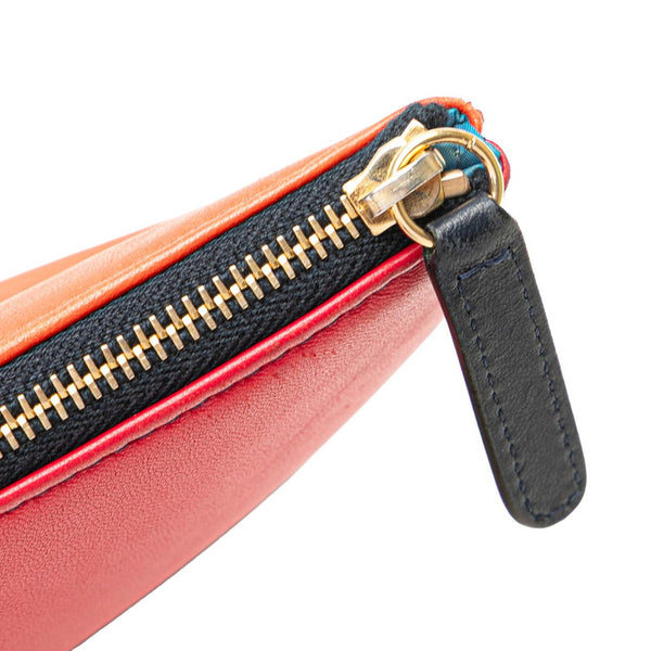 シャネル 2015 ココマーク カラーブロック クラッチバッグ マルチカラー ブラック ラムスキン レディース CHANEL 【中古】